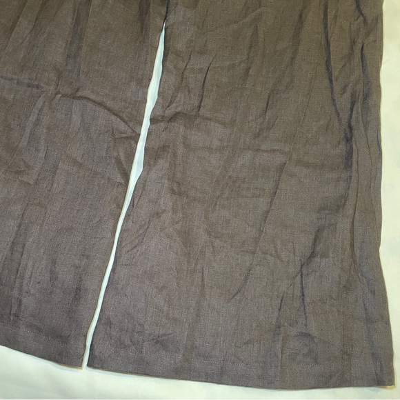 NEW! DISSH- HOLDEN BITTER CHOC LINEN PANT Size US 12 Wide Leg - Picture 9 of 12